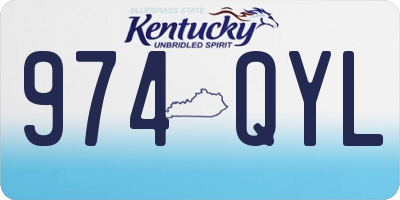 KY license plate 974QYL