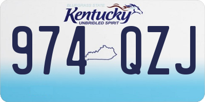 KY license plate 974QZJ