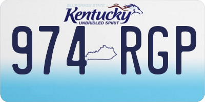 KY license plate 974RGP