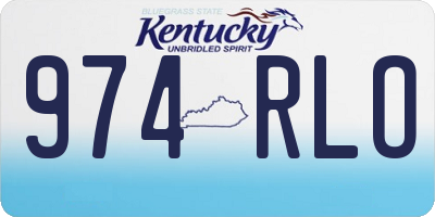 KY license plate 974RLO
