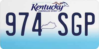 KY license plate 974SGP