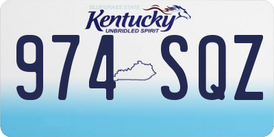 KY license plate 974SQZ