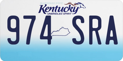 KY license plate 974SRA