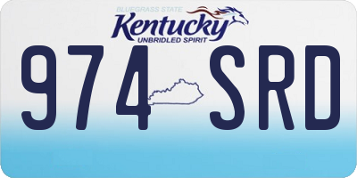 KY license plate 974SRD