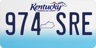 KY license plate 974SRE