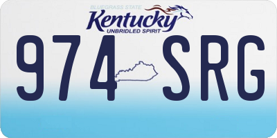 KY license plate 974SRG