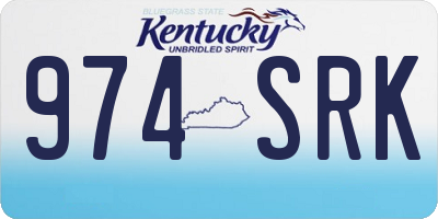 KY license plate 974SRK