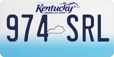 KY license plate 974SRL