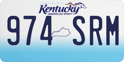 KY license plate 974SRM