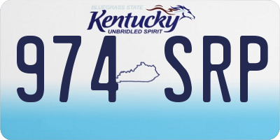 KY license plate 974SRP