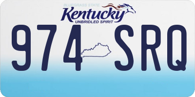 KY license plate 974SRQ