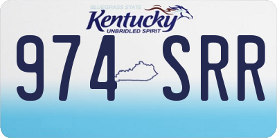 KY license plate 974SRR