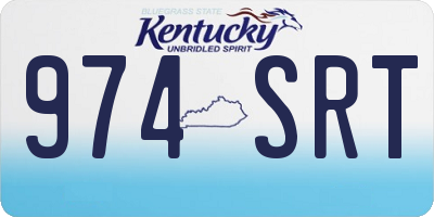 KY license plate 974SRT