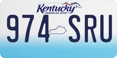 KY license plate 974SRU