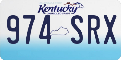 KY license plate 974SRX