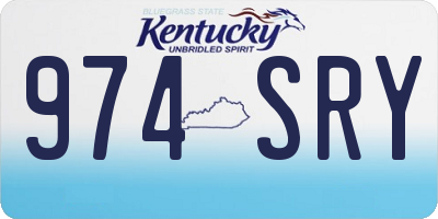 KY license plate 974SRY