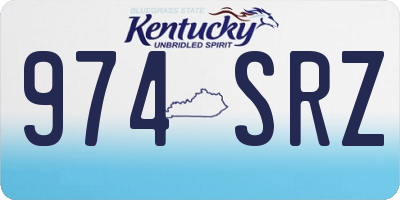 KY license plate 974SRZ