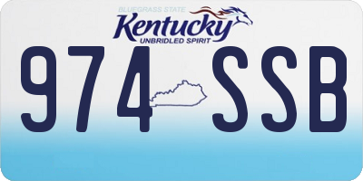 KY license plate 974SSB