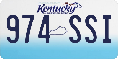 KY license plate 974SSI