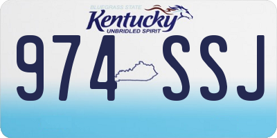 KY license plate 974SSJ