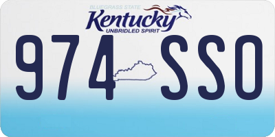 KY license plate 974SSO