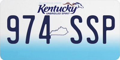 KY license plate 974SSP