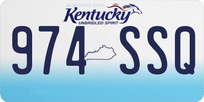 KY license plate 974SSQ