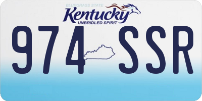 KY license plate 974SSR