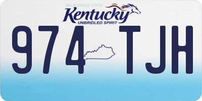 KY license plate 974TJH