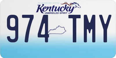 KY license plate 974TMY