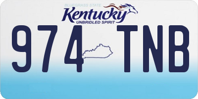 KY license plate 974TNB