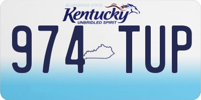 KY license plate 974TUP