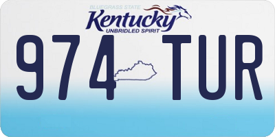 KY license plate 974TUR