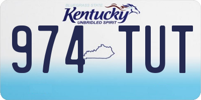 KY license plate 974TUT