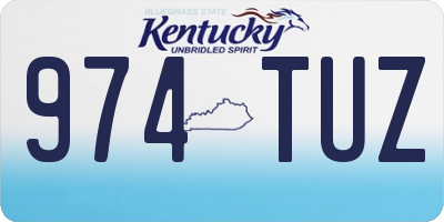 KY license plate 974TUZ