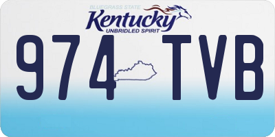 KY license plate 974TVB