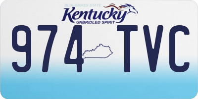 KY license plate 974TVC