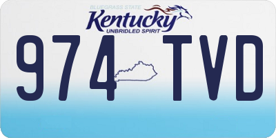 KY license plate 974TVD