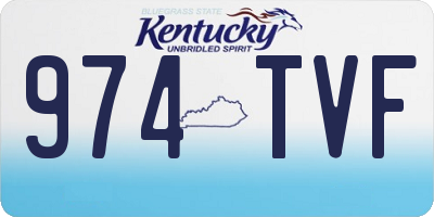 KY license plate 974TVF