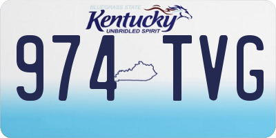 KY license plate 974TVG