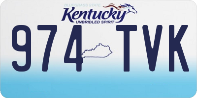KY license plate 974TVK