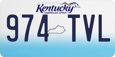 KY license plate 974TVL