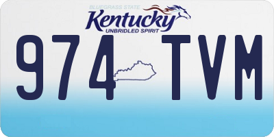 KY license plate 974TVM