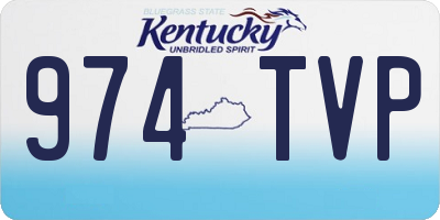 KY license plate 974TVP