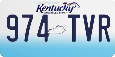 KY license plate 974TVR