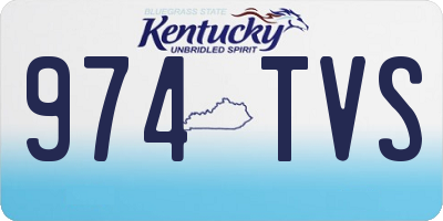KY license plate 974TVS