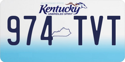 KY license plate 974TVT