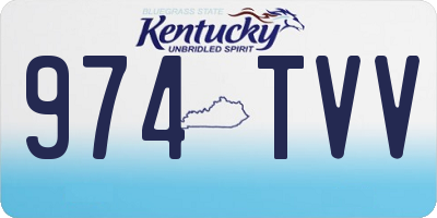 KY license plate 974TVV