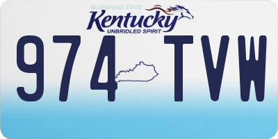 KY license plate 974TVW