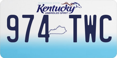 KY license plate 974TWC